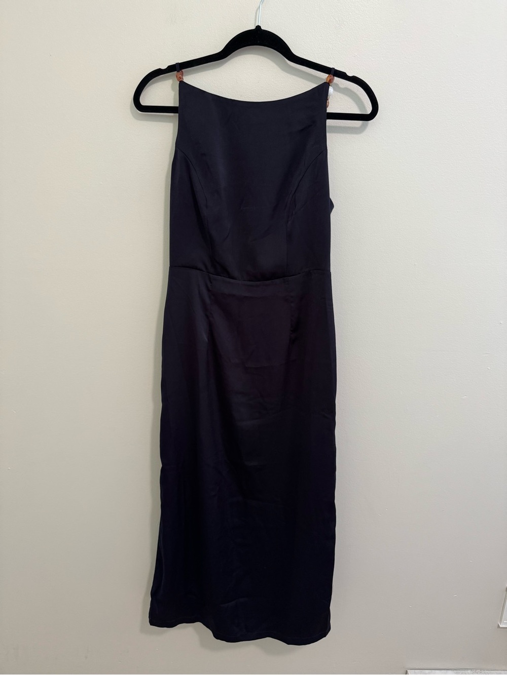 Rihoas NWT Navy Beaded Strap Silky Dress